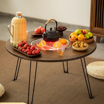 Чайный столик вокруг плиты Домашний крытый полный набор складного гриля для барбекю Открытый балкон отопление двора угольная плита стол