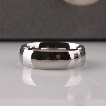 Широкая 6 мм светлая версия Кольца серебристого цвета из нержавеющей стали 316L, женские ювелирные изделия, кольцо на палец, оптовые партии